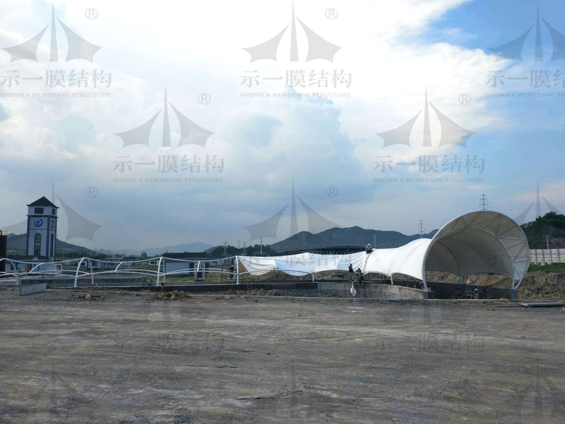 上海示一膜結(jié)構(gòu)諸暨碧水源再生水資源1號通道工程第二波