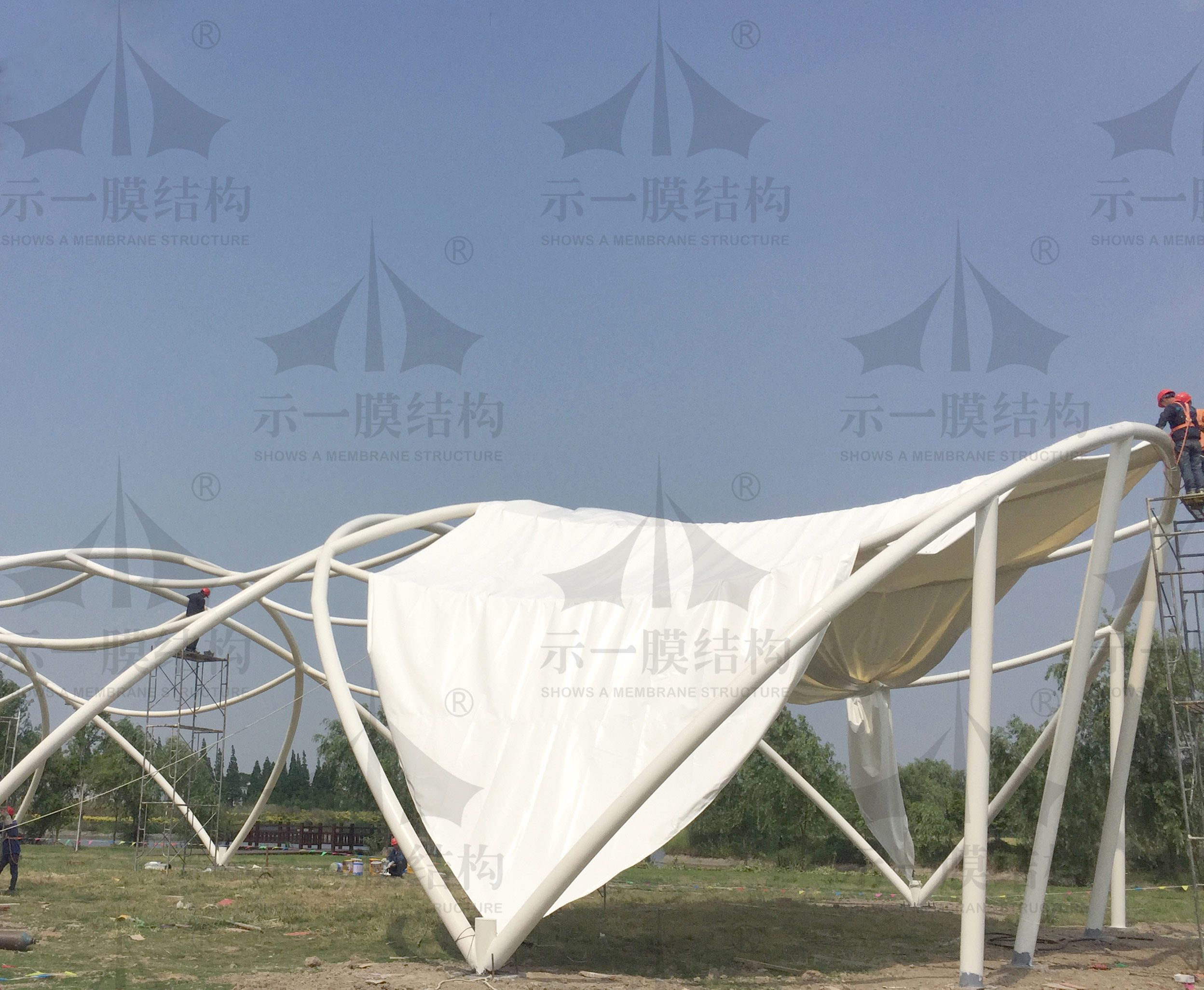 上海示一膜結(jié)構(gòu)蘇州泥滄溇連廊