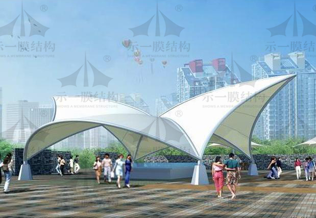 公園景觀張拉膜結構遮陽棚