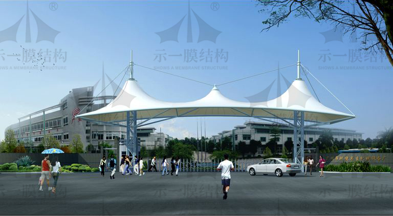 小區(qū)出入口遮陽雨棚