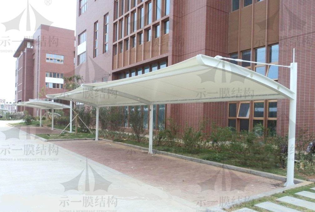 膜結構停車棚-立柱10