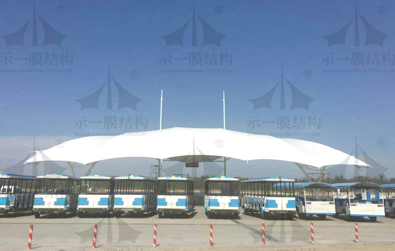 膜結(jié)構(gòu)停車棚-張拉式1