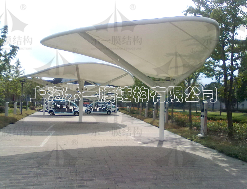 膜結(jié)構(gòu)停車棚-張拉式5